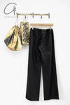 AVIVA JIFEI XUE drawstring trousers SS24-DP-BLK